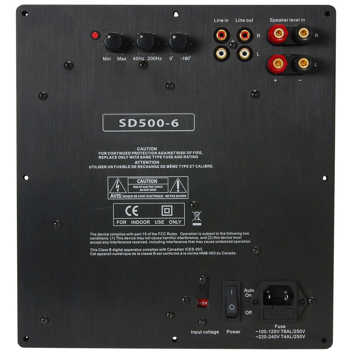 Yung SD5006 500W Class D Subwoofer Plate Amplifier Module with 6 dB at